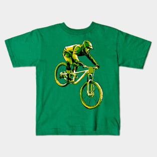 Green Biker Kids T-Shirt